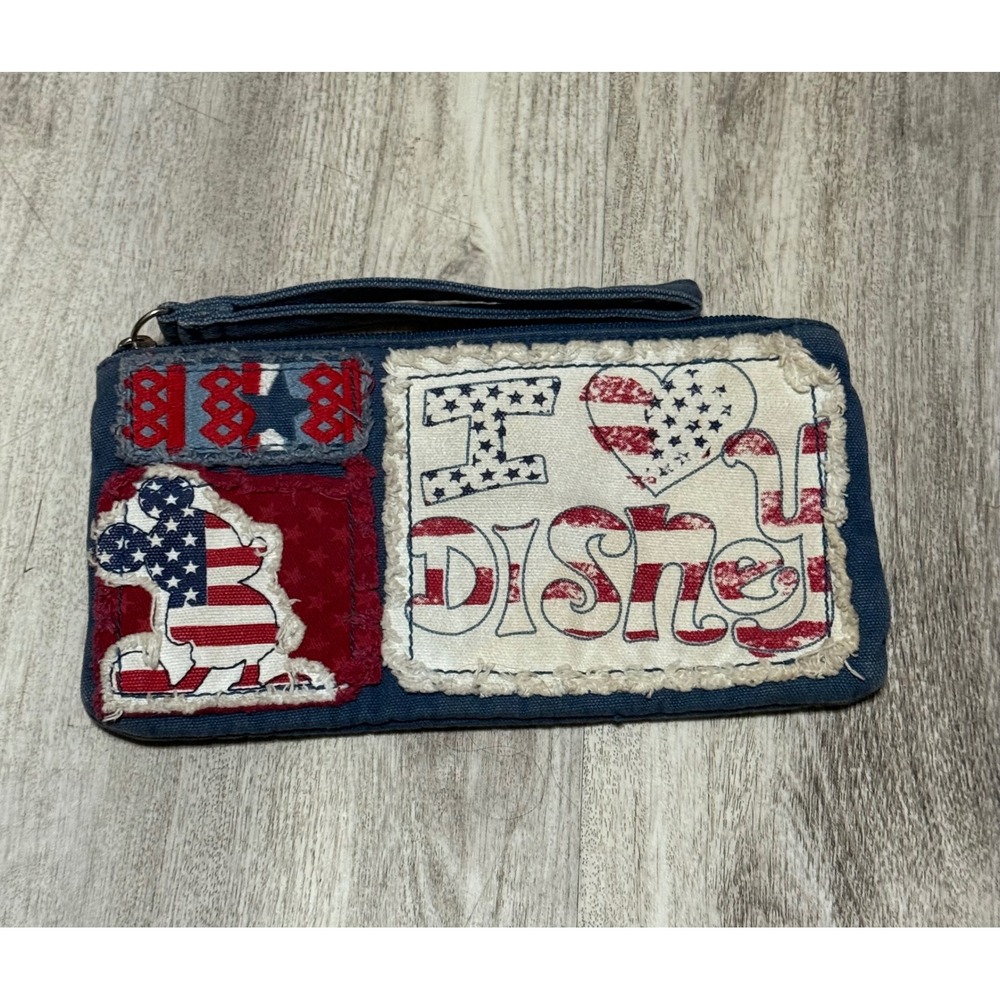Disney I Love Disney American Flag Wristlet Patriotic USA Mickey Mouse‎